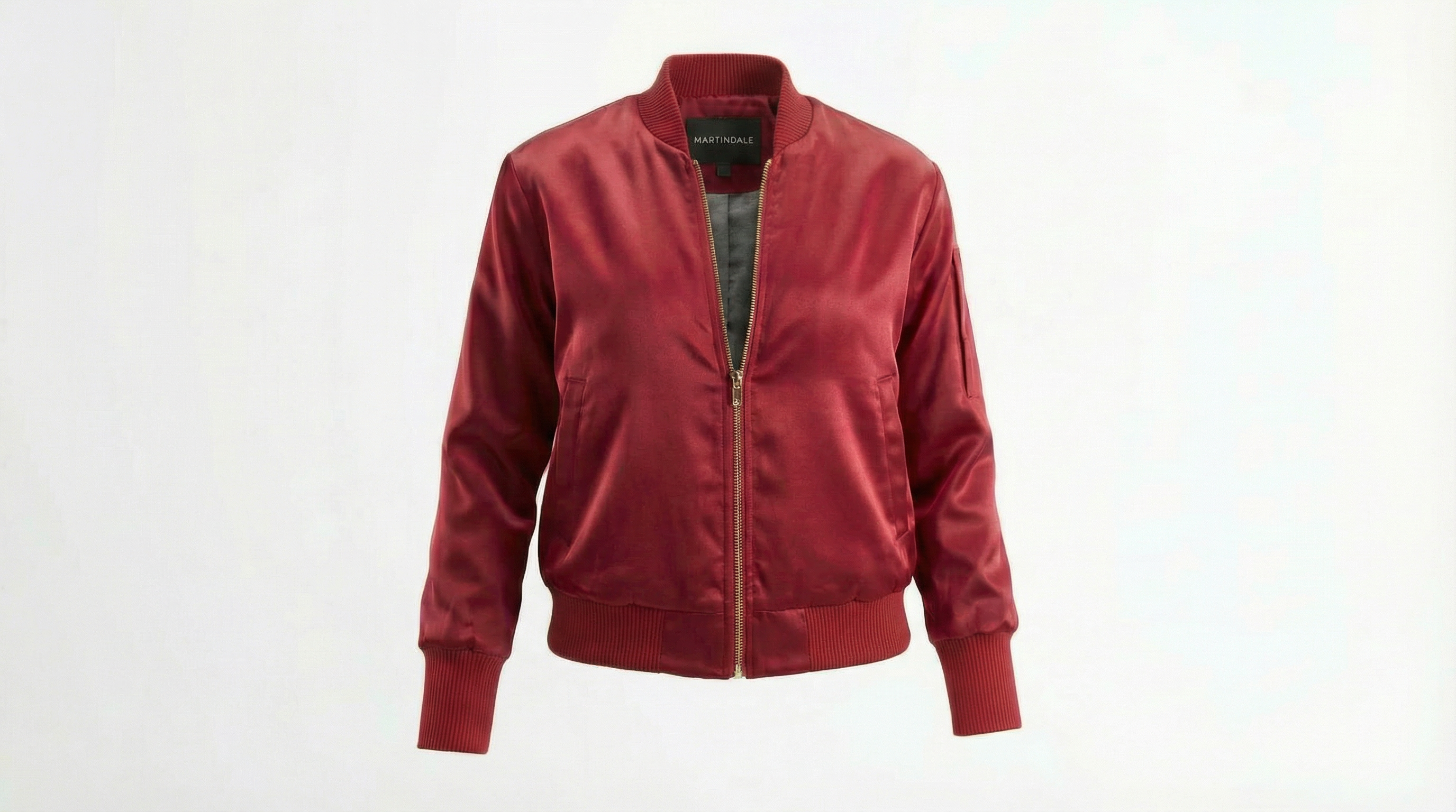 The Amelia Bomber Jacket in Mulberry Satin