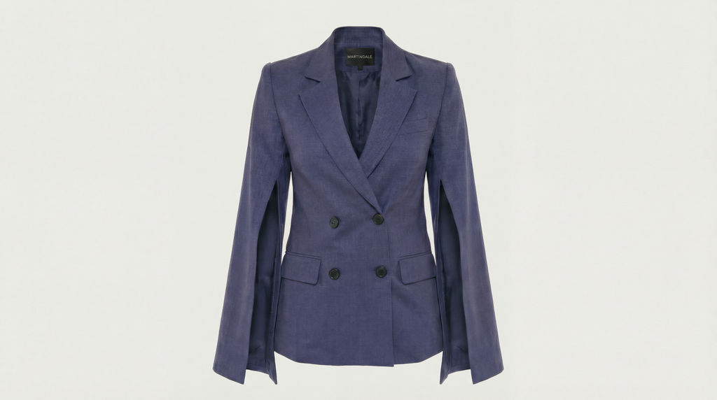 The Josephine Linen Blazer in Ink